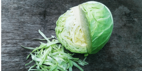 白菜在桌子上